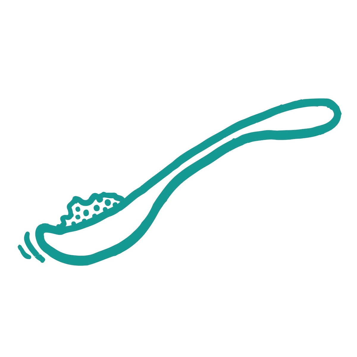 matcha powder on a spoon