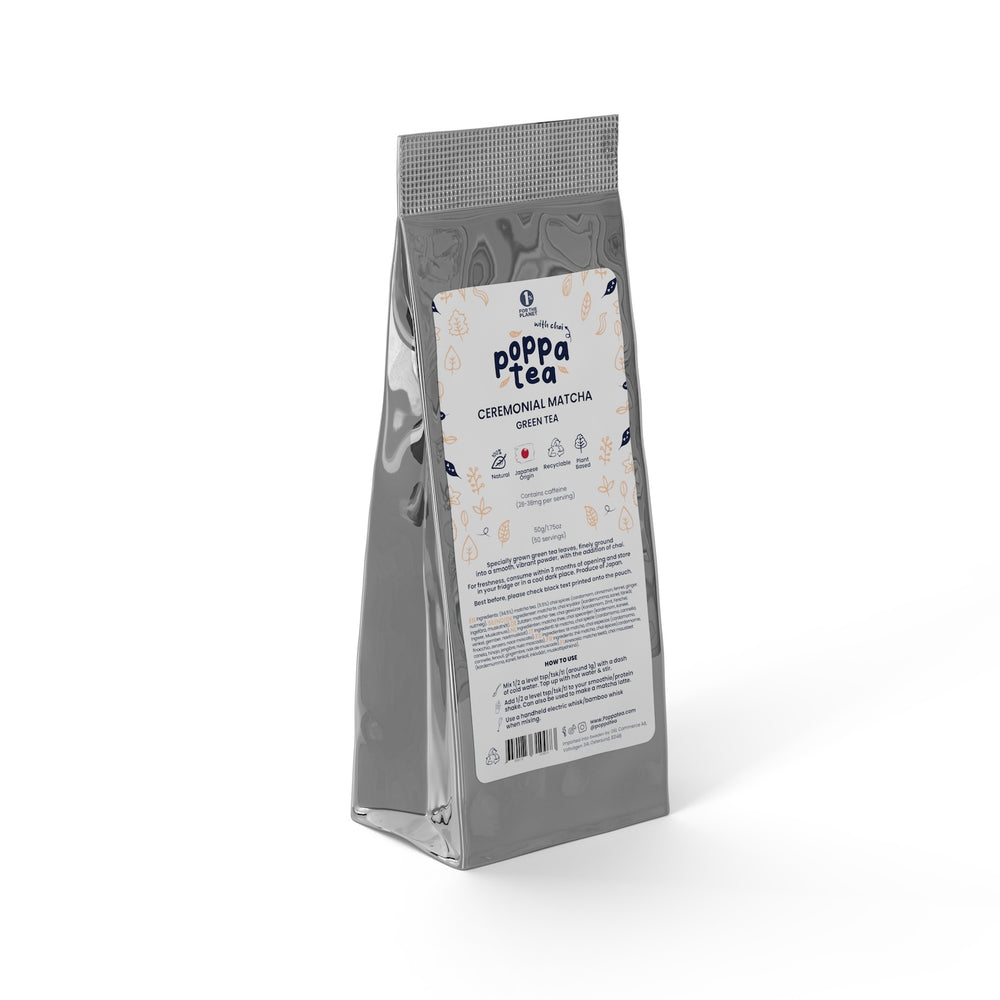 ceremonial chai matcha in a 50g refill pouch