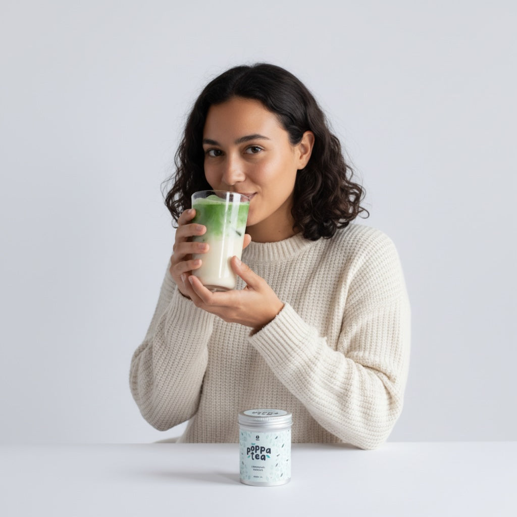 feel good energy boost from drinking matcha tea