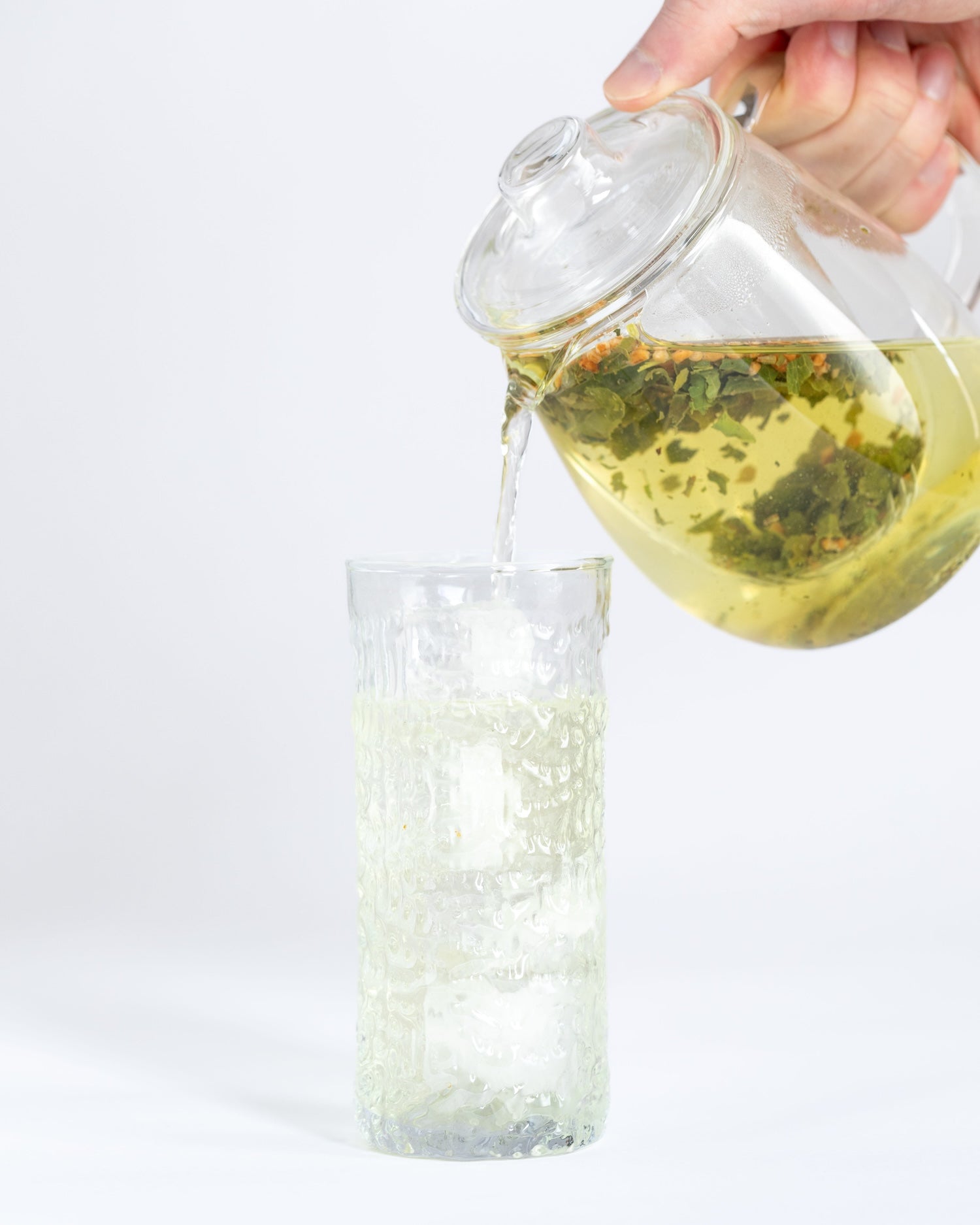 genmaicha in a tea pot for multiple servings