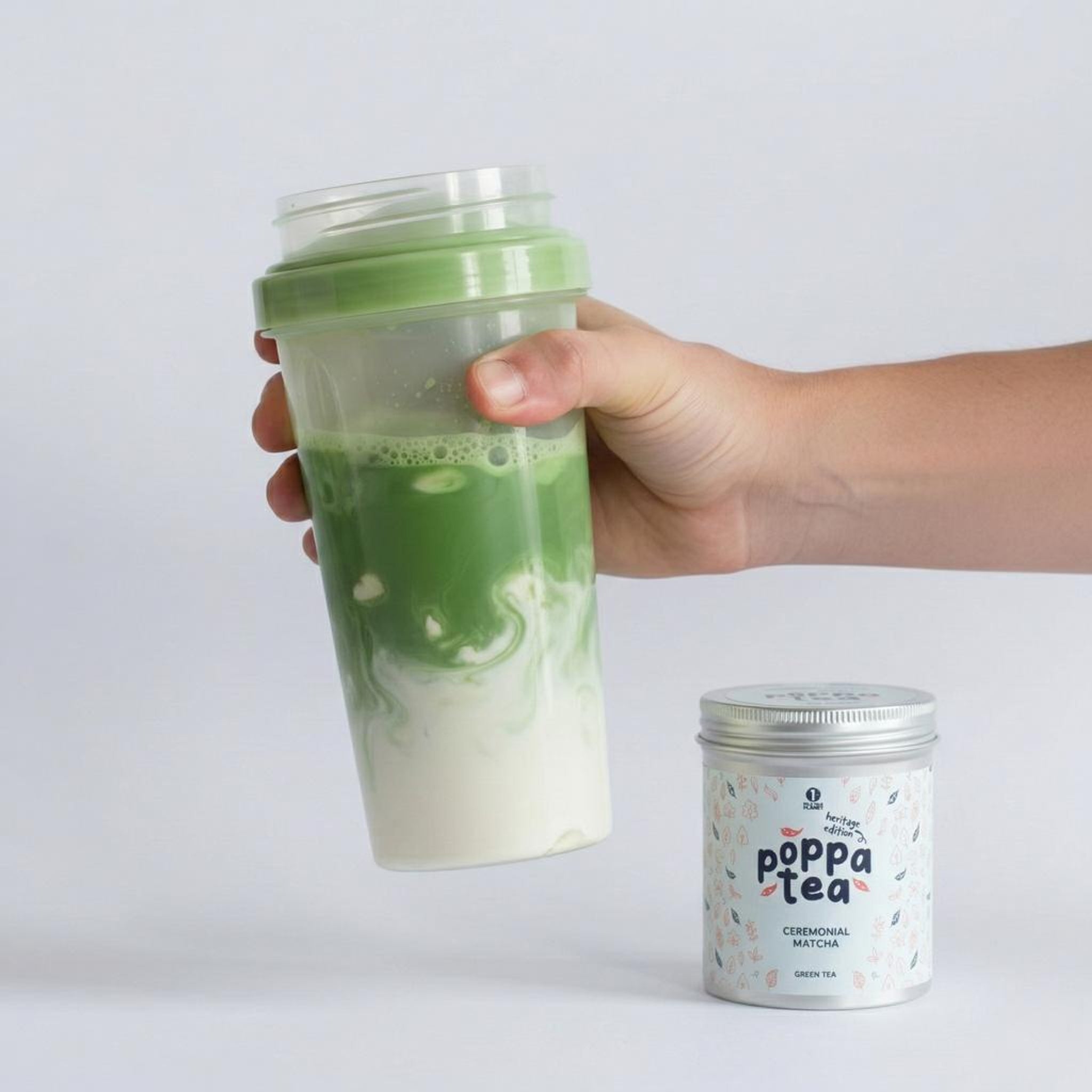 matcha in a protein shake