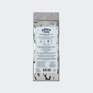 ceremonial matcha tea refill pouch 50g in a aluminium foil pouch.