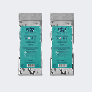 PoppaTea sencha green tea refill pouches 100g in total